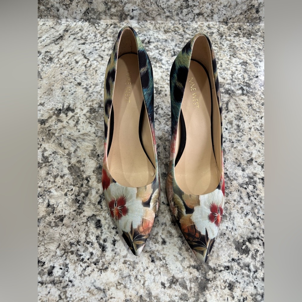 Nine West Floral Heels